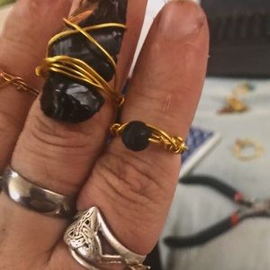 Single Lava Rock Ring